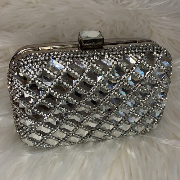 swarovski crystal clutch purse